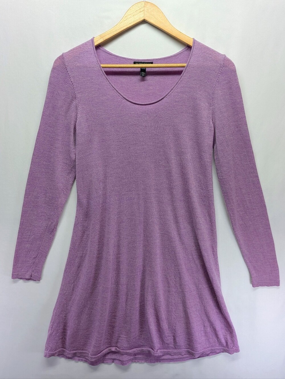 102.Eileen Fisher 💯 Merino Wool Lightweight Lilac‎ Scoop Neck Top